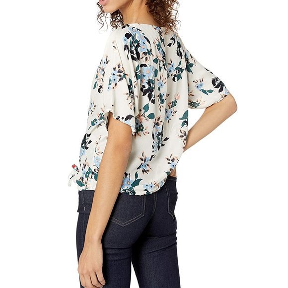 Lucky Brand Floral Boat Neck Top. XS, M - Picture 2 of 3
